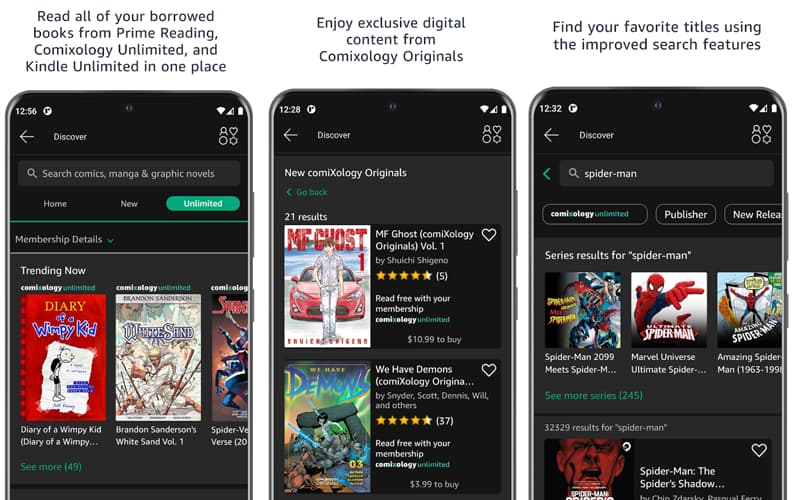 Comixology app preview
