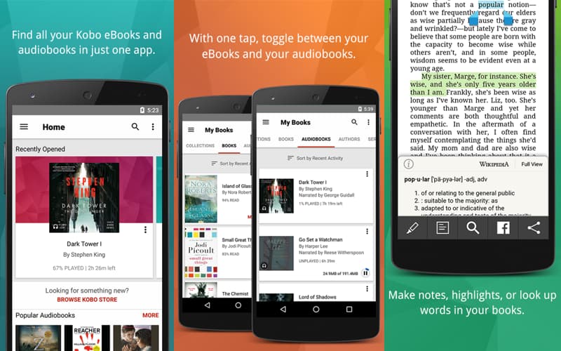 Kobo books app preview