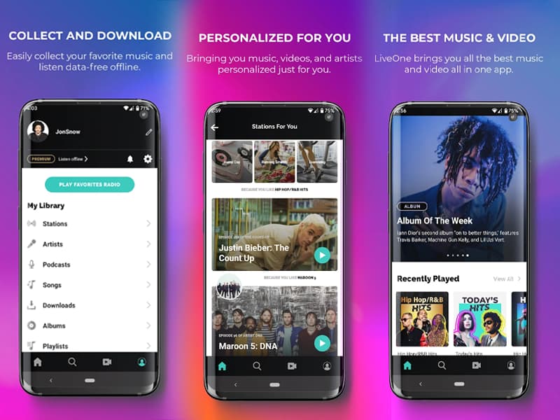 Liveone streaming app preview