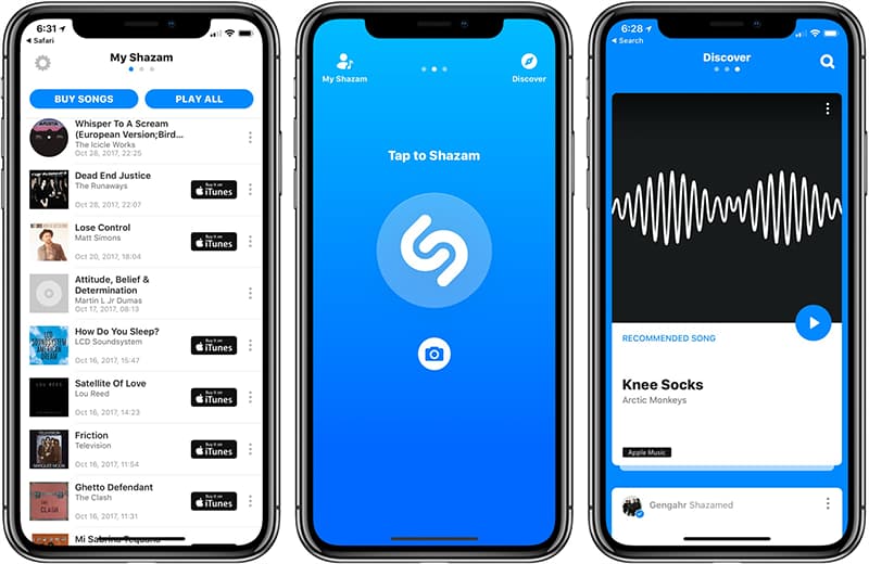 Shazam streaming app preview