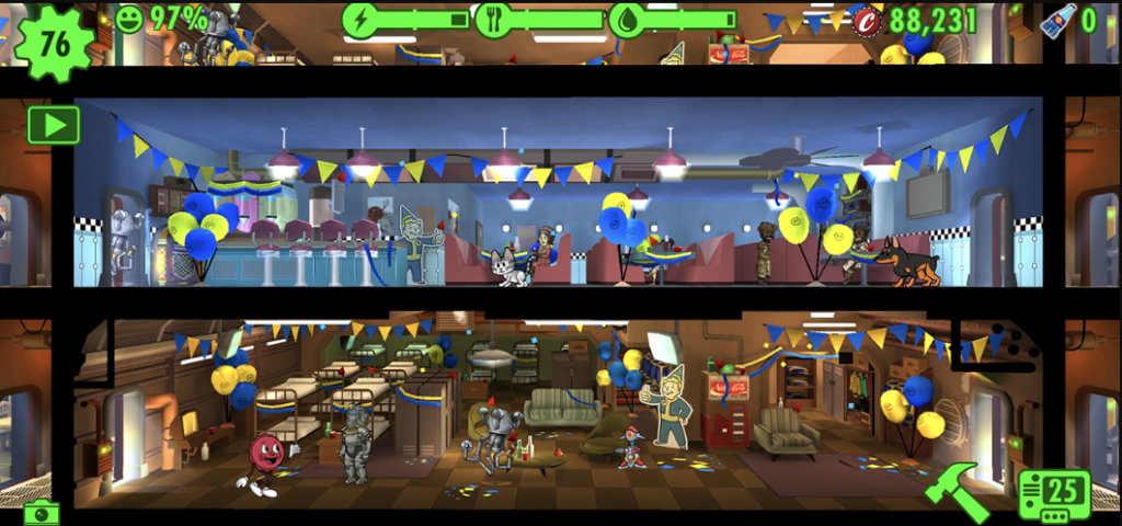 Fallout shelter game atmosphere
