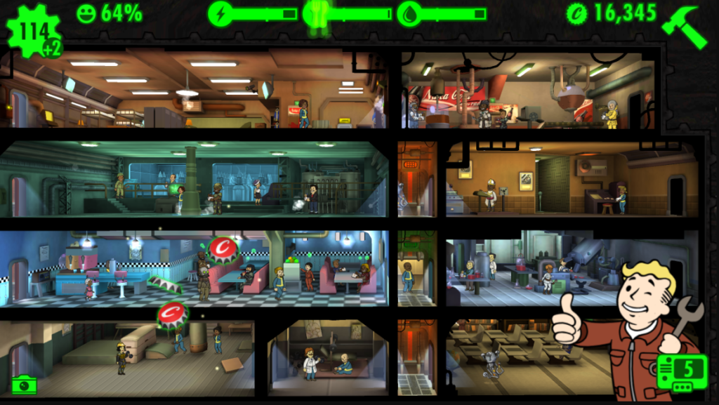 Fallout shelter gameplay