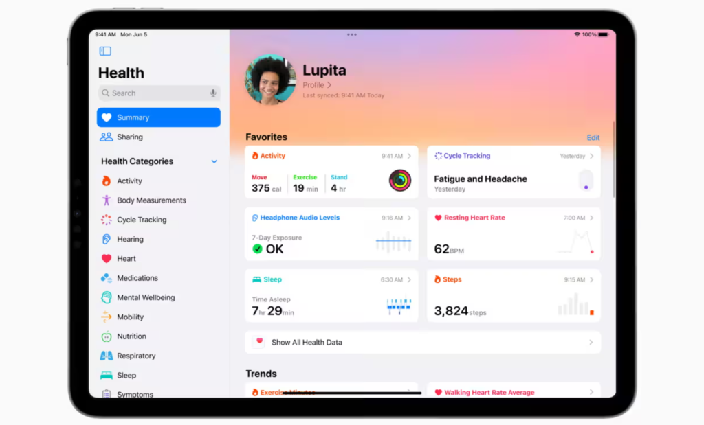 Ipad health
