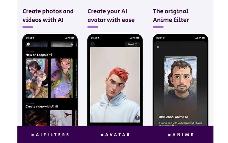 Loopsie app layout