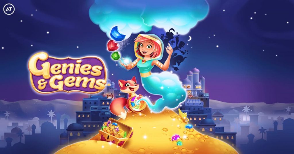 Genies and Gems game cover.
