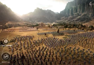 Dawn of Titans in-game screen.