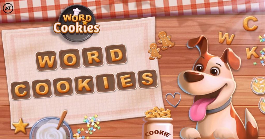 Word Cookies main screen and rank-up screen.