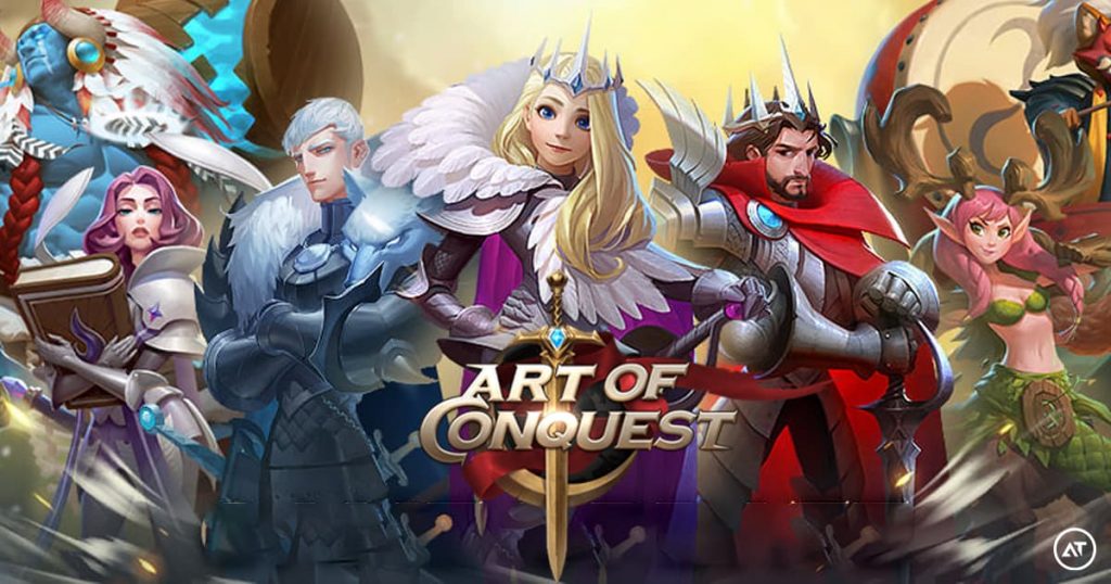 Art of Conquest winter scenery game cover.