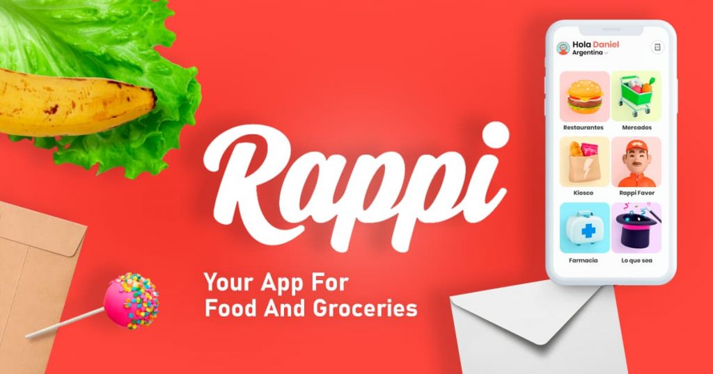 Rappi mobile app preview.