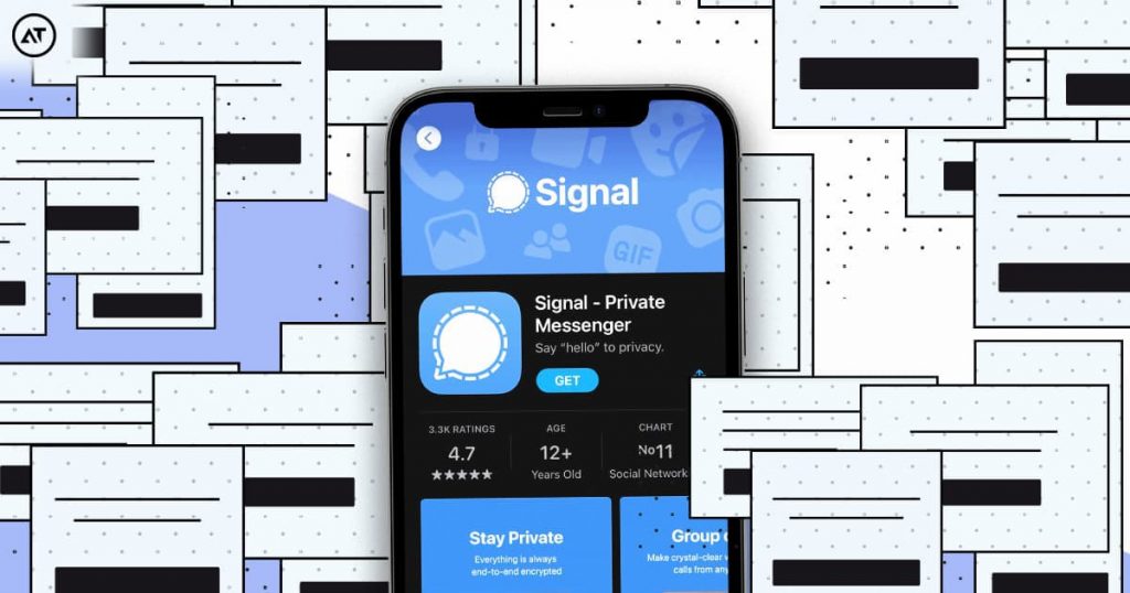 Signal mobile app preview.