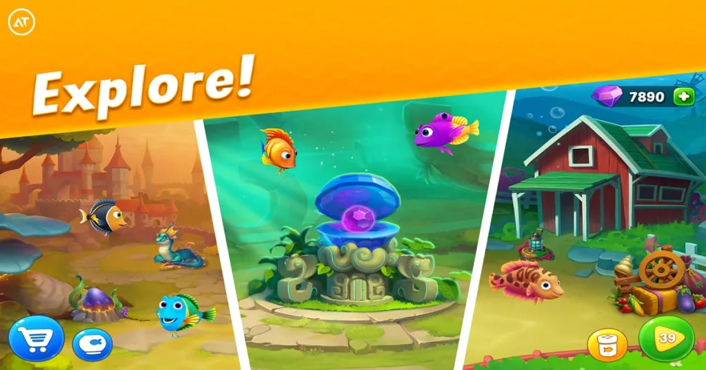 Fishdom mobile game poster.