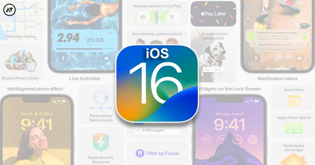 iOS 16 logo.