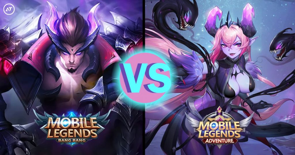 Hero from Mobile Legends: Bang Bang versus a hero from Mobile Legends: Adventure.