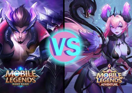 Hero from Mobile Legends: Bang Bang versus a hero from Mobile Legends: Adventure.