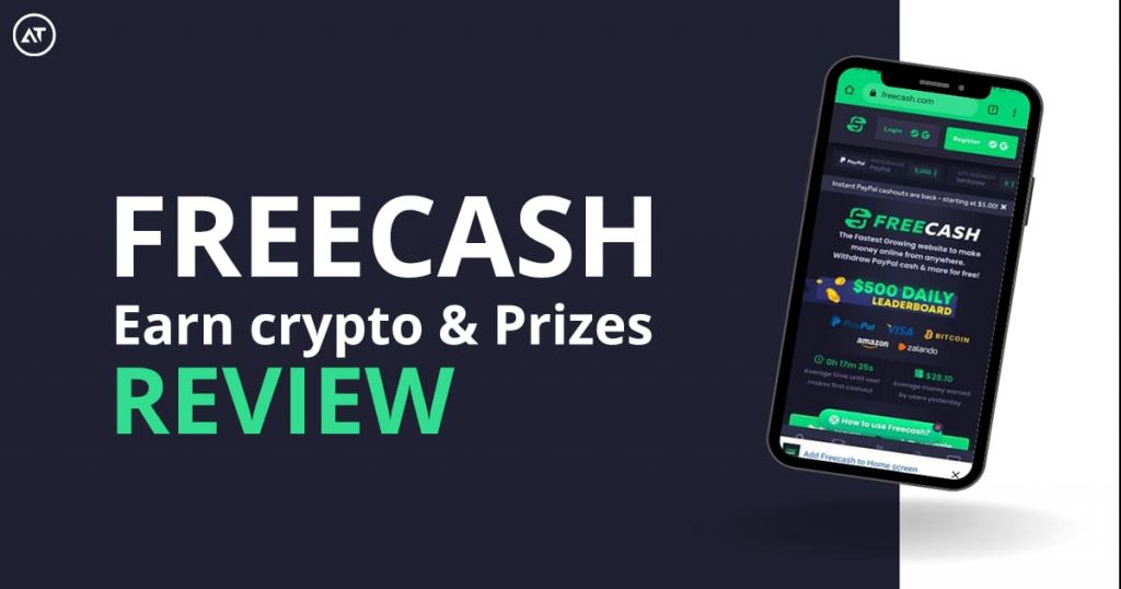 Freecash review on a mobile device.